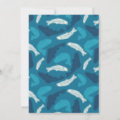 Blauwe Forel Vis Maatwerk Pensioensfeestje Kaart (Achterkant)