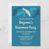 Blauwe Forel Vis Op Maat Gemaakte Pensioen Feestje Kaart (Voorkant)