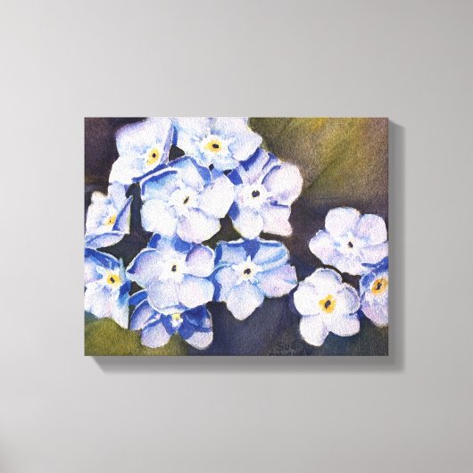 BLAUWE FORGET-ME-NOTS CANVAS AFDRUK (Voorkant)