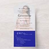 Blauwe foto achtergrond RSVP evenement uitnodiging (Binnen)