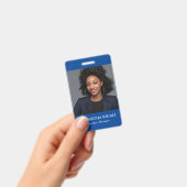 Blauwe foto badge (Handheld)