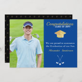 Blauwe foto Golf-klasse van 2022 Afstuderen Aankondiging (Voorkant / Achterkant)