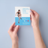 blauwe Foto gym personal trainer fitness Flyer (Hand)