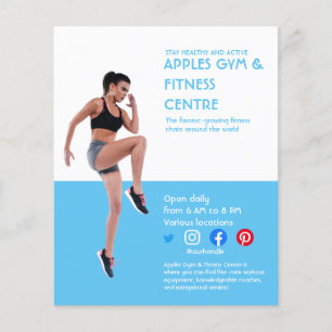 blauwe Foto gym personal trainer fitness Flyer