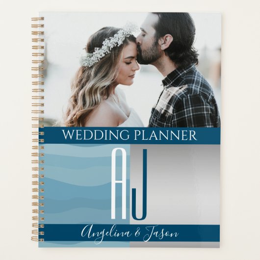 Blauwe Foto Huwelijk Planner (Voorkant)