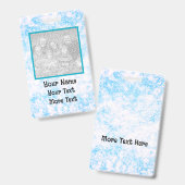 Blauwe foto ID-badge Badge (Voor- en achterkant)