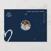 BLAUWE FOTO Save the Date | Minimale Kwaliteit Mod Briefkaart (Voorkant)