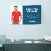 Blauwe foto van Birthday party Spandoek (Beurs)