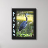 Blauwe foto van Heron Wall Art Canvas Afdruk (Voorkant)