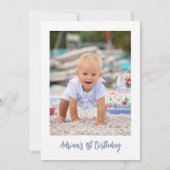 Blauwe Foto Zee Schildpad One-der Het Zee 1e Verja Kaart (Achterkant)