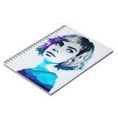 Blauwe Fotodame | Notitieboek Journal (Linkerzijde)