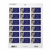 Blauwe fotolabels etiket (Full Sheet)