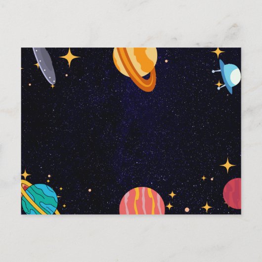 Blauwe fotoruimte verjaardagsfeest, bedankt briefkaart (Achterkant)