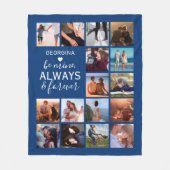 Blauwe foto's altijd en voor altijd fleece deken (Voorkant)