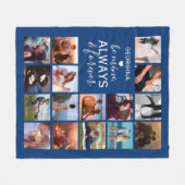 Blauwe foto's altijd en voor altijd fleece deken (Voorkant (Horizontaal))