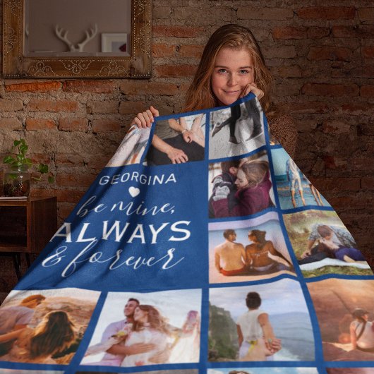 Blauwe foto's altijd en voor altijd fleece deken