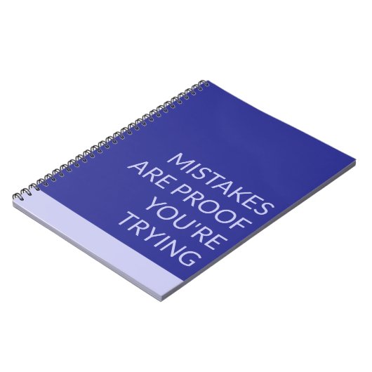 Blauwe fouten zijn het bewijs dat je het probeert notitieboek (Linkerzijde)