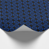 Blauwe fractal cadeaupapier (Hoek)