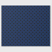 Blauwe fractal cadeaupapier (Vlak)