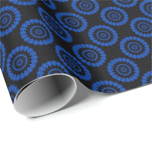 Blauwe fractal cadeaupapier (Rol Hoek)