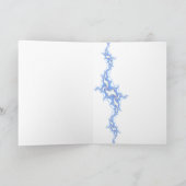 Blauwe fractal Groeten Kaart (Binnen)