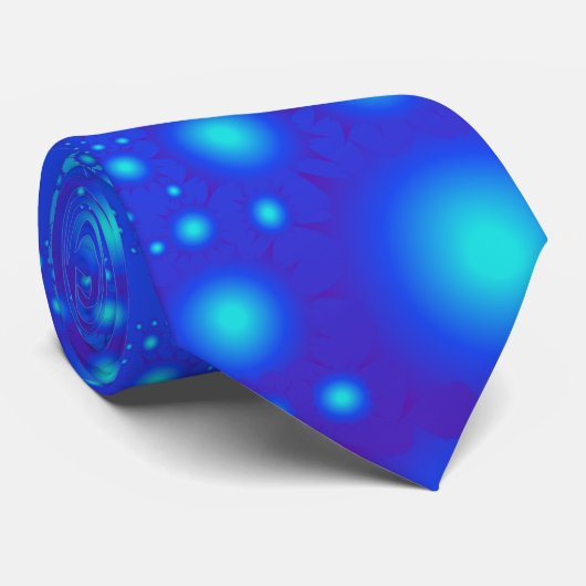 Blauwe fractale explosies: Stropdas/Necktie Stropdas (Opgerold)