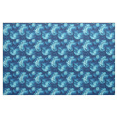 Blauwe fractale golven stof (Fat Quarter)