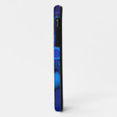 blauwe fractale iphone hoesje (Achterkant/links)