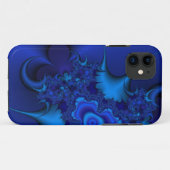 blauwe fractale iphone hoesje (Achterkant (horizontaal))