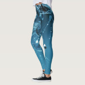 Blauwe fractale reflecterende waterdruppelLeggings Leggings (Links)
