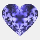 Blauwe fractale Stickers (Voorkant)