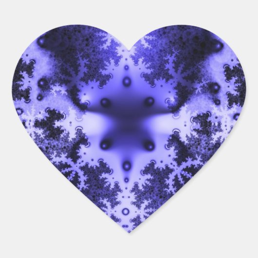 Blauwe fractale Stickers (Voorkant)