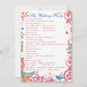 Blauwe Framboos Wilde Bloem Bruiloft Vogel Kaart (Achterkant)