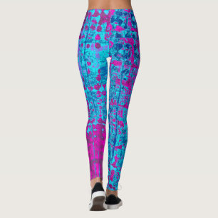 Blauwe frambozen leggings