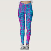 Blauwe frambozen leggings (Voorkant)