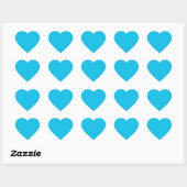 Blauwe frambozen (vaste kleur) hart sticker (Vel)