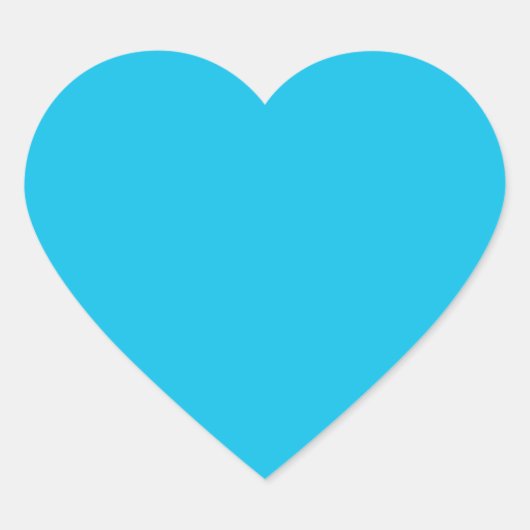 Blauwe frambozen (vaste kleur) hart sticker (Voorkant)
