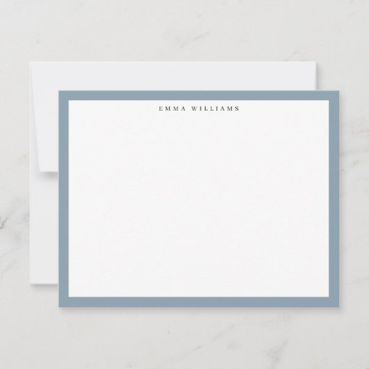 Blauwe Frame Notitiekaart Kaart (Voorkant)