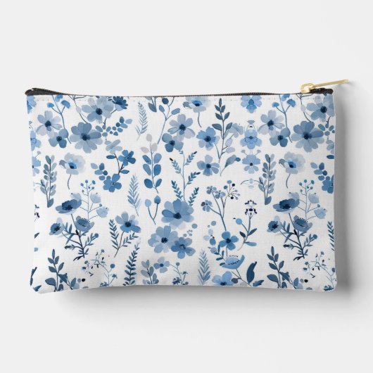 Blauwe Franse bloemen Etui (Achterkant)