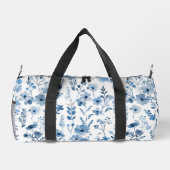 Blauwe Franse bloemen Plunjezak (Achterkant)