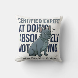 Blauwe Franse Bulldog Beeldje Franse Decoratie Kus Kussen