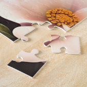 Blauwe Franse Bulldog & Bloemen Legpuzzel (Zijkant)