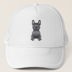 Blauwe Franse Bulldog / Franse Cute Cartoon Hond Trucker Pet