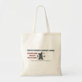 Blauwe Franse Bulldog Oordelende Grappige Hond Moe Tote Bag