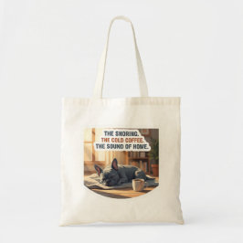 Blauwe Franse Bulldog Snurkt Gezellig Thuis Hond M Tote Bag