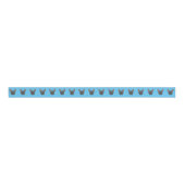 Blauwe Franse bulledog Grosgrain Ribbon Lint (Voorkant)