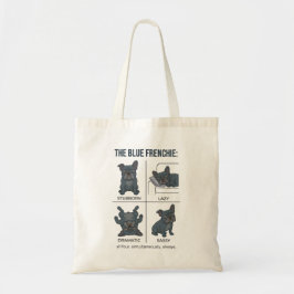Blauwe Franse Karakter Grappige Franse Bulldog Hon Tote Bag