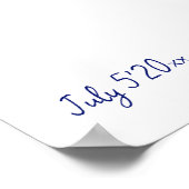 Blauwe Franse Tegels Bougainvillea vrijgezellenfee Poster (Hoek)