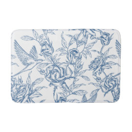 Blauwe Franse Toile Badmat