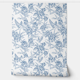 Blauwe Franse Toile Behang